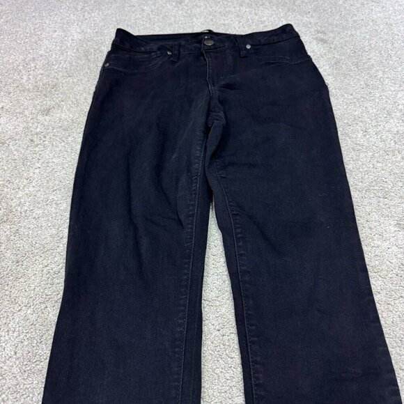 GENTLY USED - 1822 Jeans Black Skinny Faux Pockets Size 10 - Picture 6 of 12